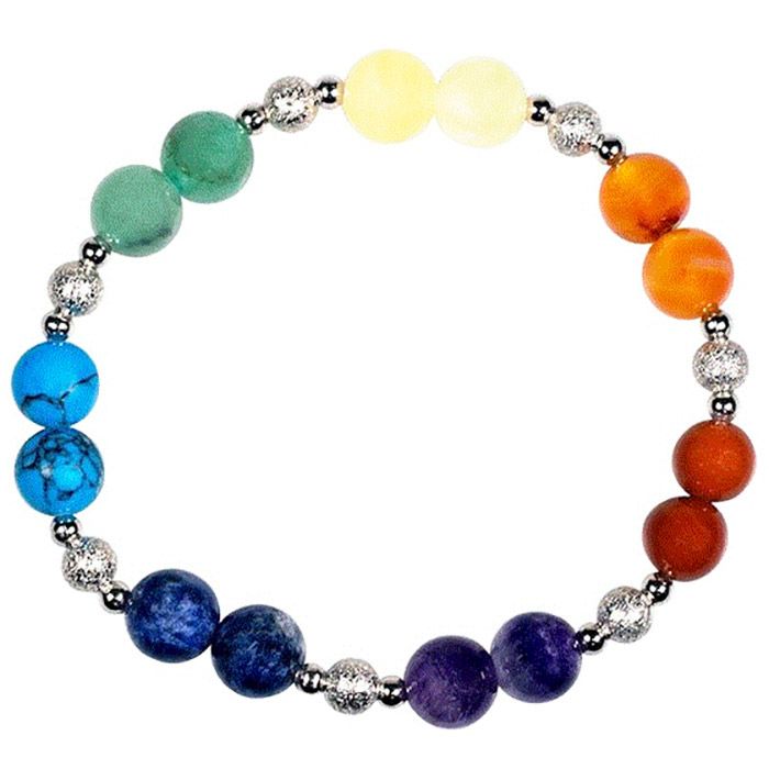 7 CHAKRAS BRACELET ELASTIQUE 19CM 7 CHAKRAS BRACELET ELASTIQUE 19CM