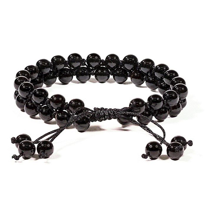 AGATHE NOIRE-BRACELET 6MM AGATHE NOIRE-BRACELET 6MM