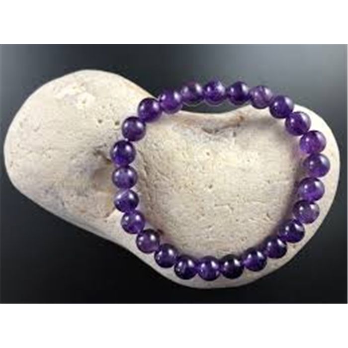 AMETHYSTE BRACELET DARK 6MM AMETHYSTE BRACELET DARK 6MM