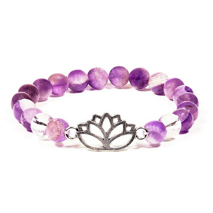AMETHYSTE-BRACELET LOTUS-8MM AMETHYSTE-BRACELET LOTUS-8MM