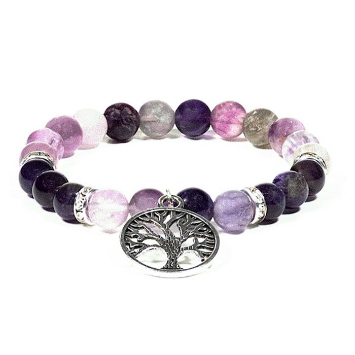 ARBRE DE VIE/FLUORITE/AMETHYSTE-BRACELET ARBRE DE VIE/FLUORITE/AMETHYSTE-BRACELET