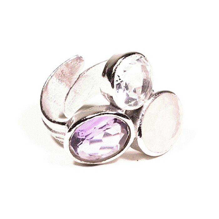 BAGUE MINERAUX TRIANGLE D'OR -REGLABLE BAGUE MINERAUX TRIANGLE D'OR -REGLABLE