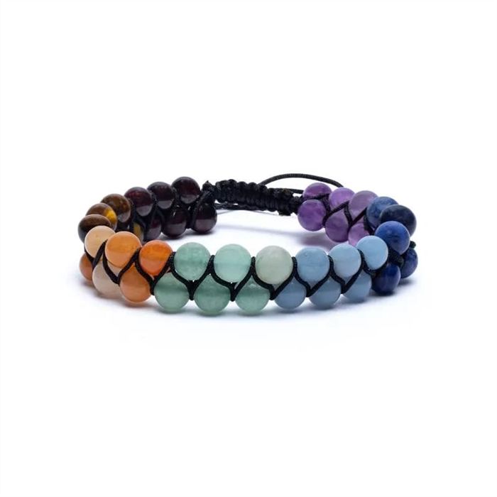 BRACELET CHAKRA DOUBLE RANG AJUSTABLE BRACELET CHAKRA DOUBLE RANG AJUSTABLE