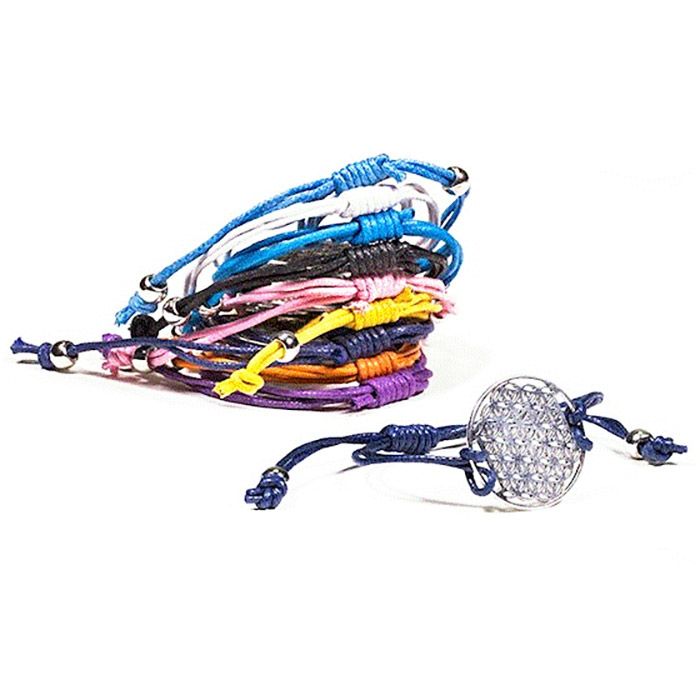 BRACELET FLEUR DE VIE MULTI COULEUR 2.5CM BRACELET FLEUR DE VIE MULTI COULEUR 2.5CM