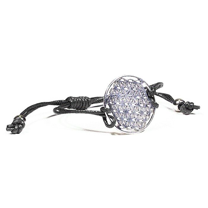 BRACELET FLEUR DE VIE NOIR 2.5CM BRACELET FLEUR DE VIE NOIR 2.5CM