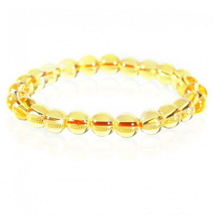 CITRINE NATURELLE-BRACELET PERLES 6MM-A CITRINE NATURELLE-BRACELET PERLES 6MM-A