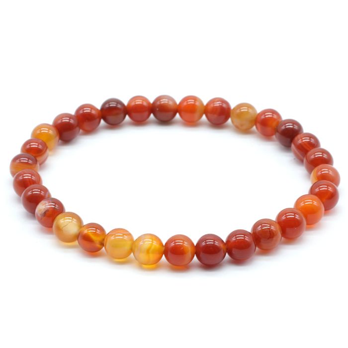 CORNALINE-BRACELET- 6MM-19CM CORNALINE-BRACELET- 6MM-19CM