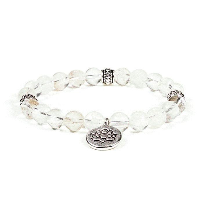 CRISTAL ROCHE-BRACELET MALA LOTUS 8MM-21 PERLES CRISTAL ROCHE-BRACELET MALA LOTUS 8MM-21 PERLES