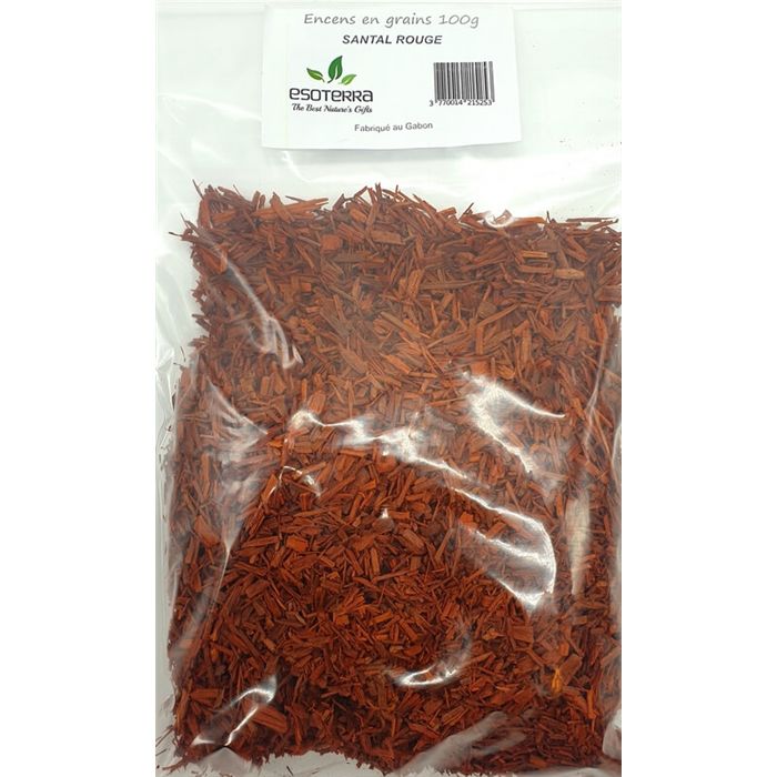 ENCENS SANTAL ROUGE EN COPEAUX 100GR ENCENS SANTAL ROUGE EN COPEAUX 100GR