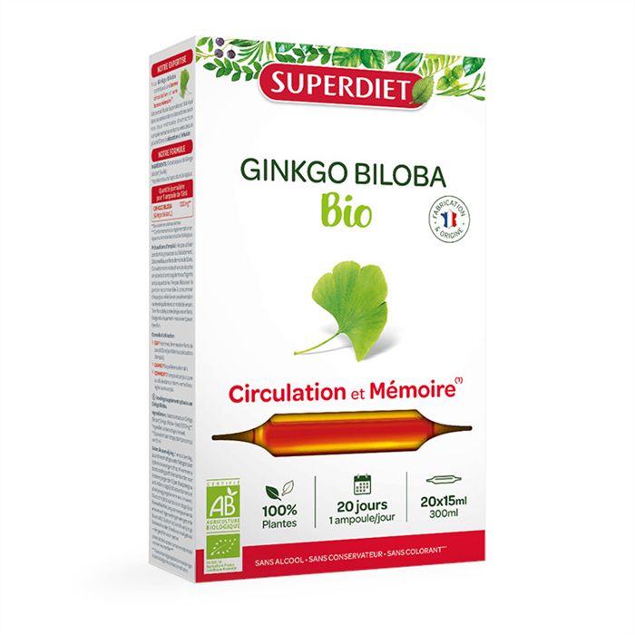 GINKGO BILOBA BIO 20 AMPOULES GINKGO BILOBA BIO 20 AMPOULES