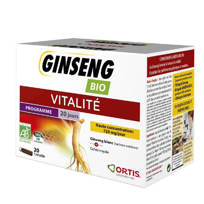 GINSENG BIO AMPOULE 20X15ML SANS ALCOOL GINSENG BIO AMPOULE 20X15ML SANS ALCOOL