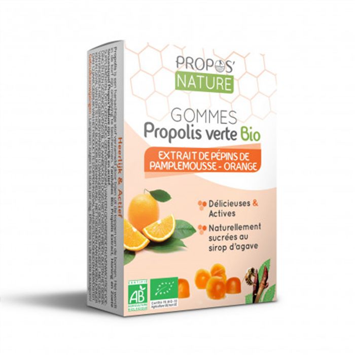 GOMMES PROPOLIS VERTE+MIEL-SAVEUR ORANGE 45GR GOMMES PROPOLIS VERTE+MIEL-SAVEUR ORANGE 45GR