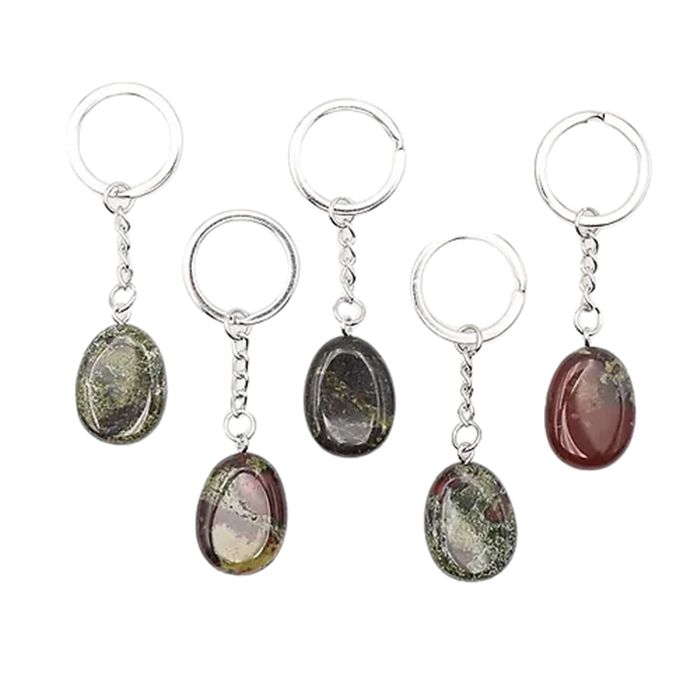 JASPE SANG DE DRAGON-PORTE CLES- QUALITÉ A+ JASPE SANG DE DRAGON-PORTE CLES- QUALITÉ A+