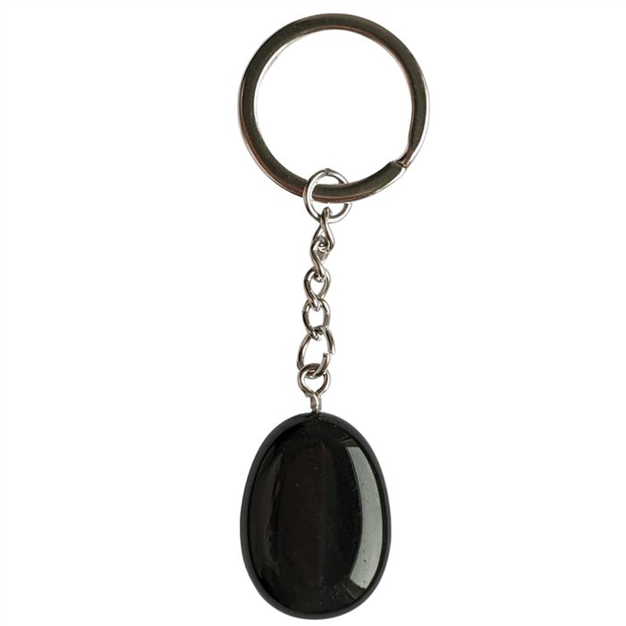 OBSIDIENNE NOIRE-PORTE CLES-QUALITÉ A OBSIDIENNE NOIRE-PORTE CLES-QUALITÉ A