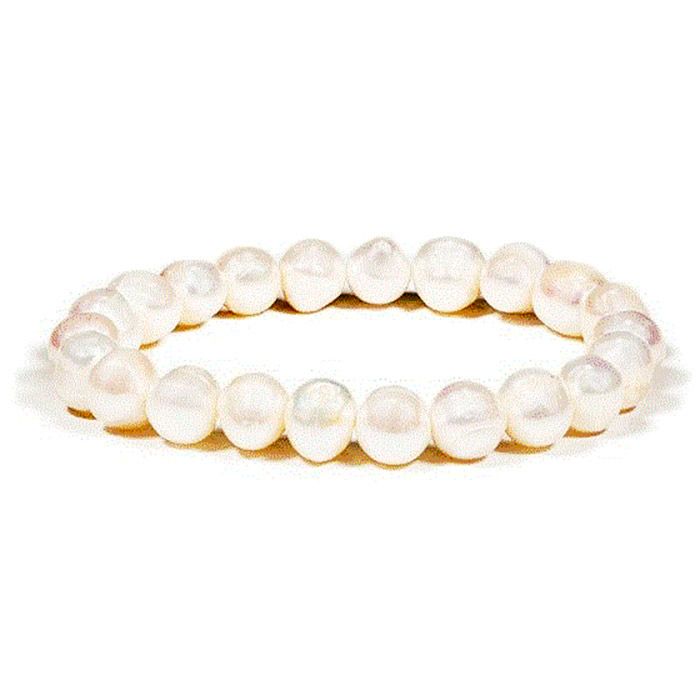 PERLES DE POMME DE TERRE BLANCHE-BRACELET 19CM PERLES DE POMME DE TERRE BLANCHE-BRACELET 19CM