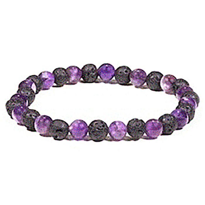 PIERRES AMETHYSTE/LAVE-BRACELET 19CM PIERRES AMETHYSTE/LAVE-BRACELET 19CM