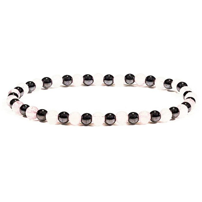 PIERRES HEMATITE-QUARTZ ROSE-BRACELET 19CM PIERRES HEMATITE-QUARTZ ROSE-BRACELET 19CM