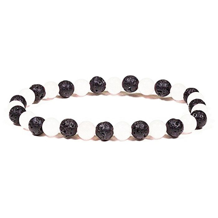 PIERRES QUARTZ ROSE/LAVE-BRACELET19CM PIERRES QUARTZ ROSE/LAVE-BRACELET19CM