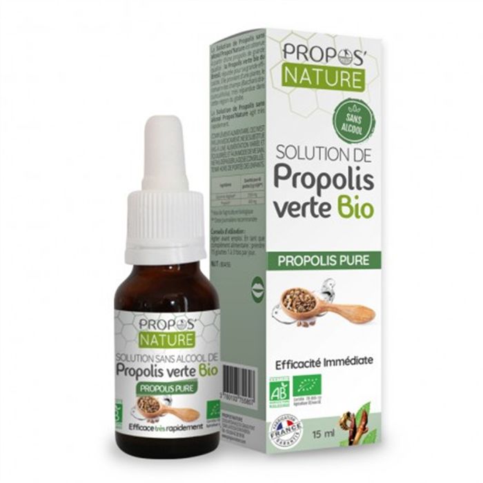 PROPOLIS VERTE SOLUTION BIO 15ML SANS ALCOOL