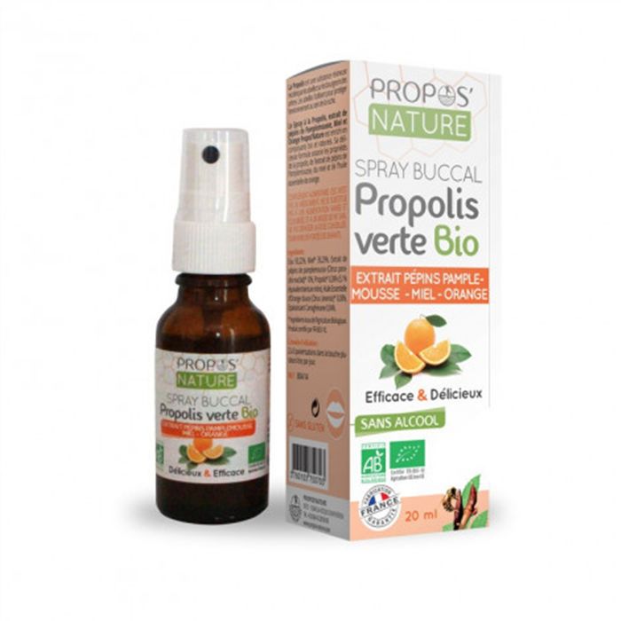 SPRAY BUCCAL PROPOLIS VERTE+EPP SANS ALCOOL-20ML SPRAY BUCCAL PROPOLIS VERTE+EPP SANS ALCOOL-20ML
